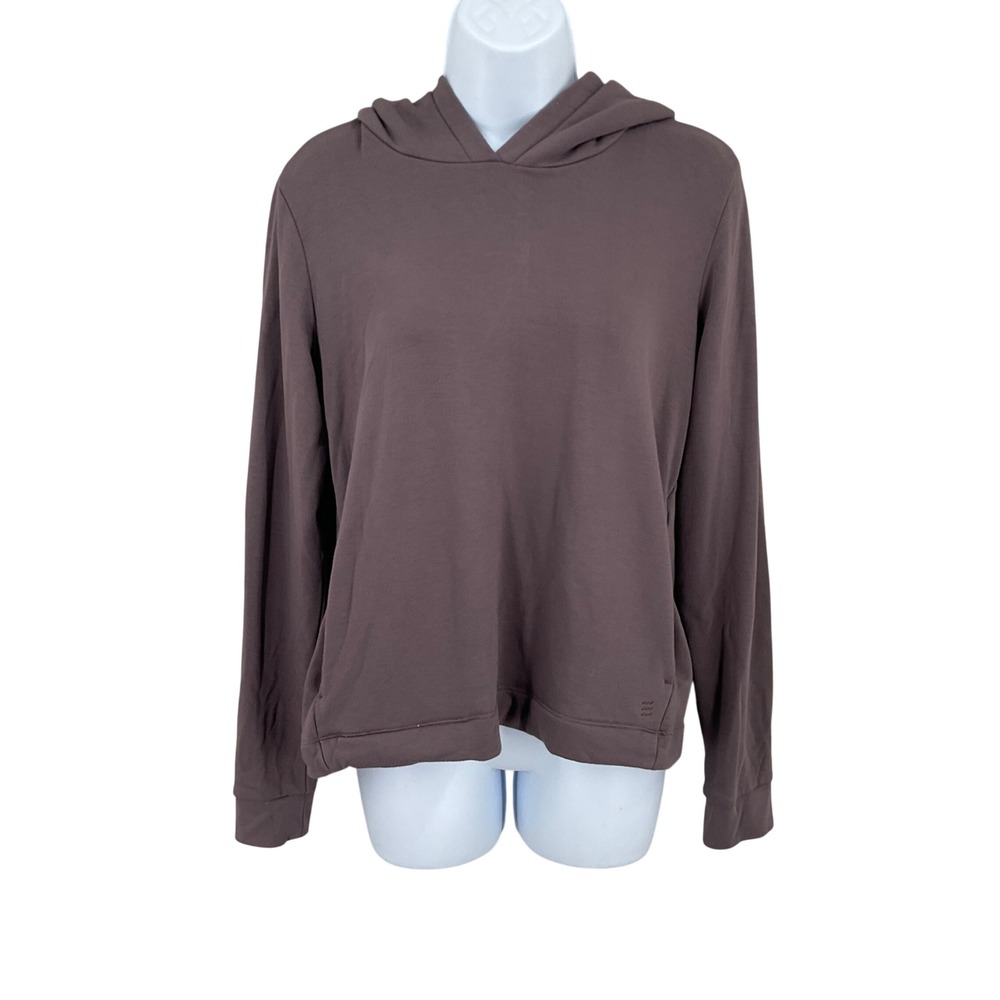 Free Fly Hoodie Women Sz M Brown Bamboo Fleece Pullover Gorpcore Activewear
